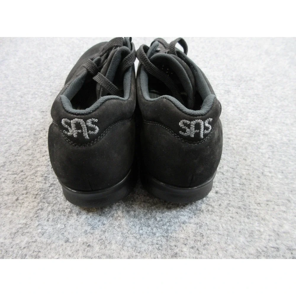 SAS Free Time Shoes Womens Black Charcoal Comfort Leather Walking Size 7.5‎